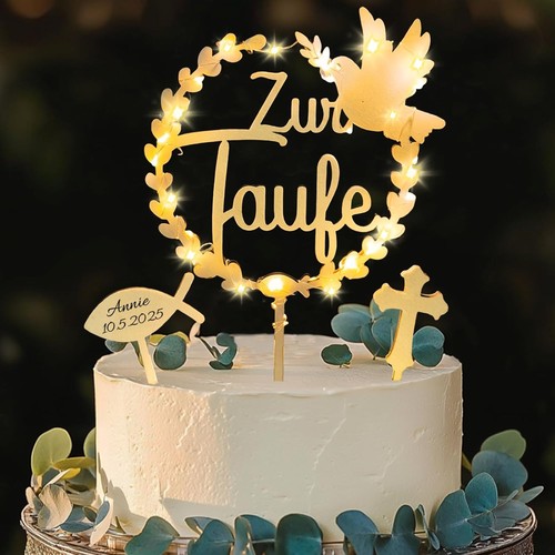 Cake topper taufe - cake, taufe,