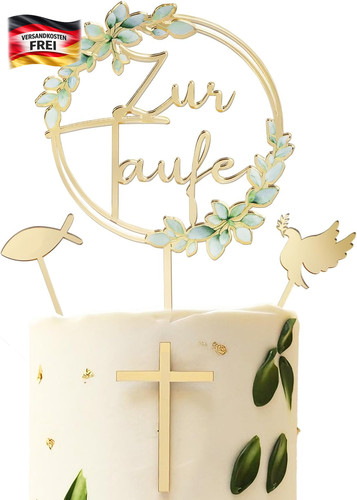 Torte deko taufe 4er set - torte,