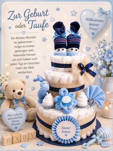 Windeltorte für jungen - windeltorte,