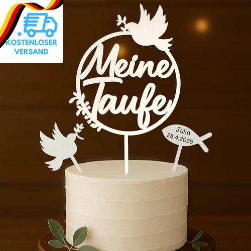 Stück cake topper taufe - 3,