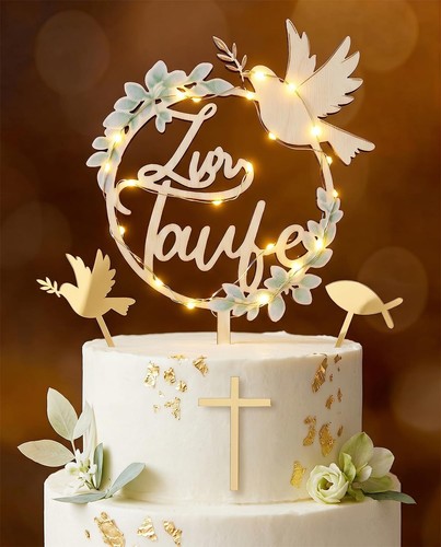 Stück cake topper taufe mit - taufe,